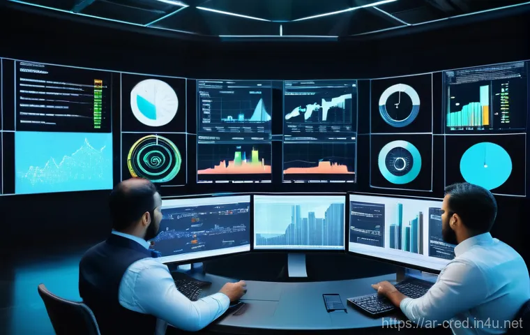 신용분석사로서 성장하는 법 - A vibrant, realistic image capturing a diverse group of 3-4 professional credit analysts, including ...